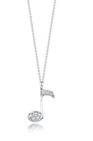Graffiti Music Note Icon Necklace