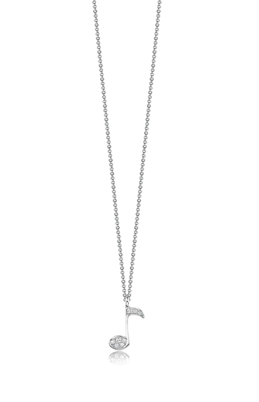 Graffiti Music Note Icon Necklace