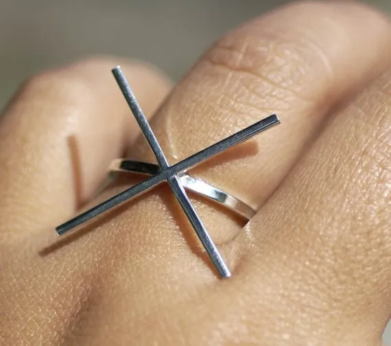 Handmade Claw Ring 100% Sterling Silver For Stone Setting, 4 Square prongs