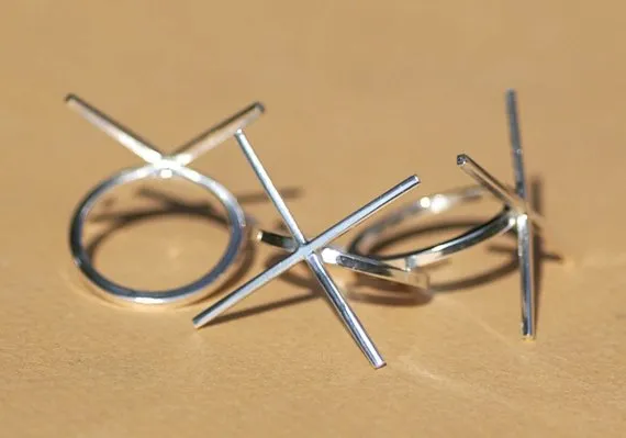Handmade Claw Ring 100% Sterling Silver For Stone Setting, 4 Square prongs