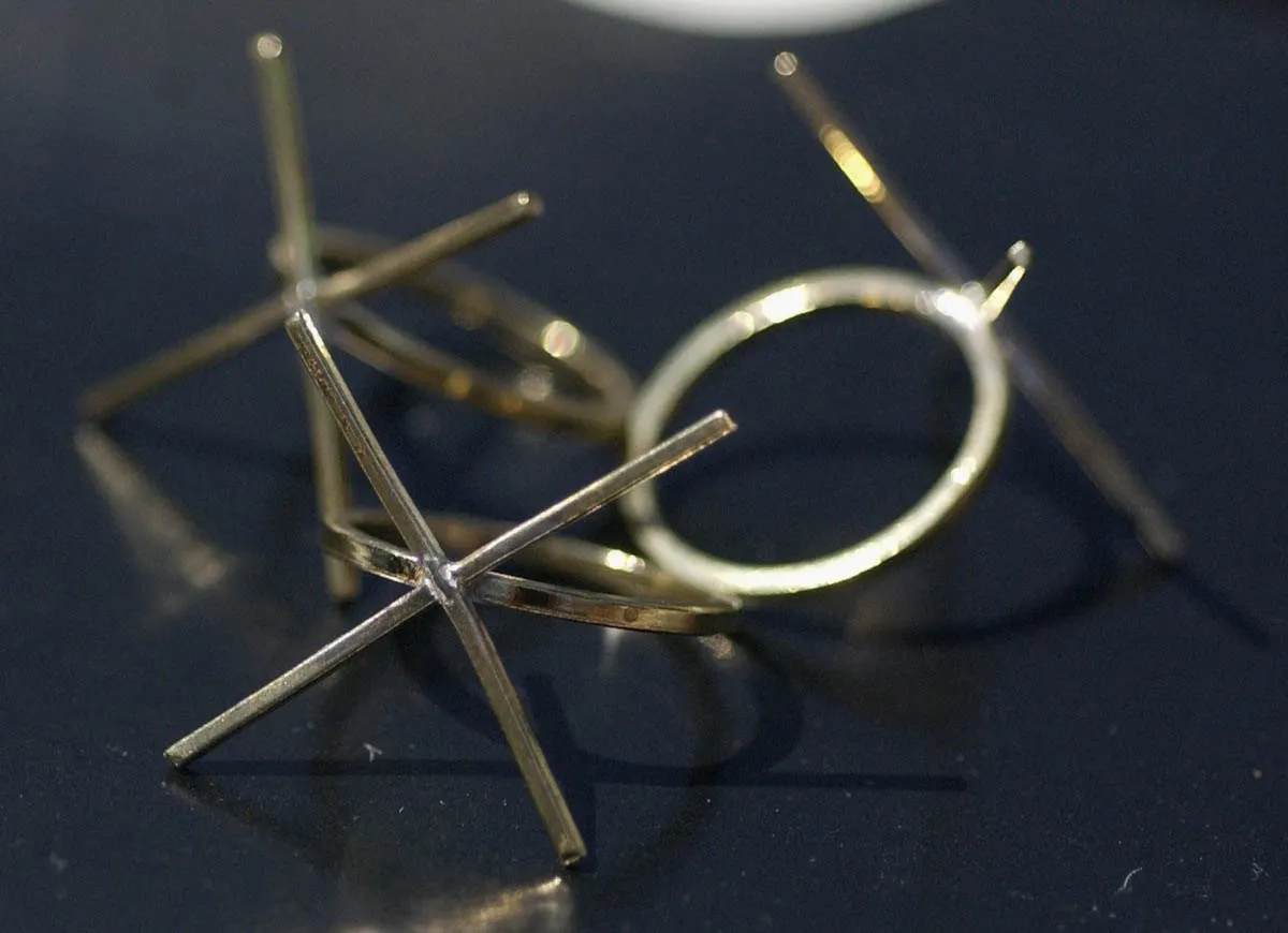 Handmade Claw Ring, Blank Setting, Square Shank, 4 prongs