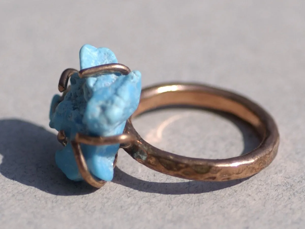 Handmade Claw Ring, Blank Setting, Square Shank, 4 prongs