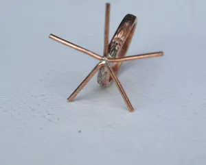 Handmade Claw Ring for Setting Stones, Flower design, 5 Prongs