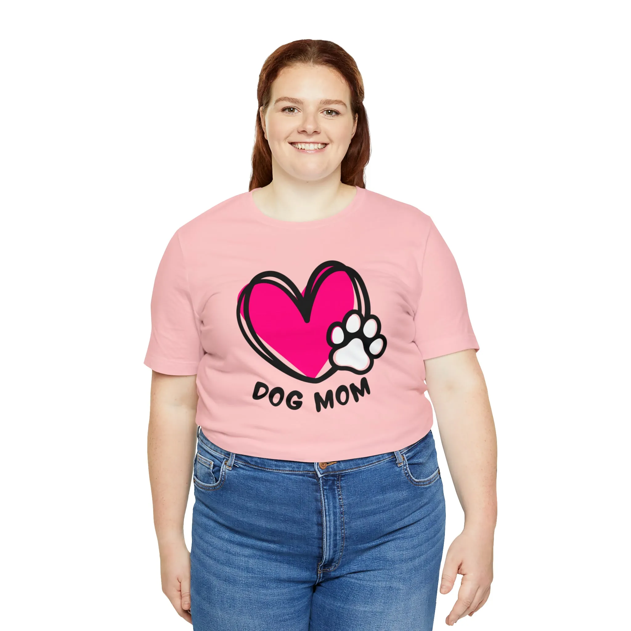 Heart Paw Dog Mom T-Shirt | I Love my Dog Tee |  Bella Canvas 3001 Unisex |  Dog Lovers Short Sleeve Tshirt