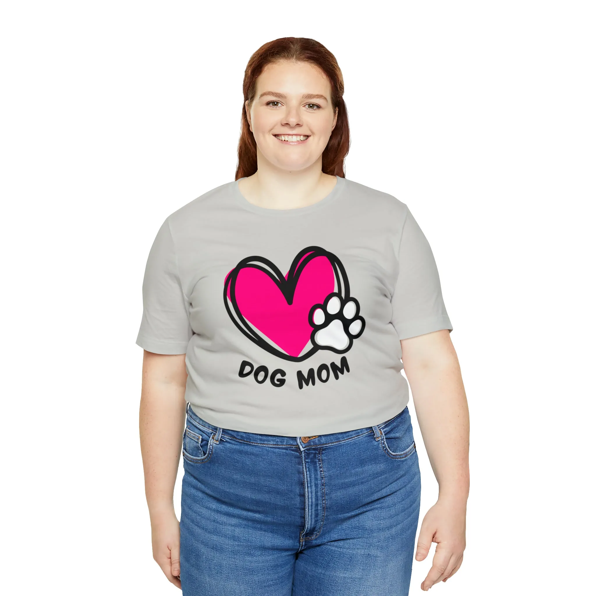Heart Paw Dog Mom T-Shirt | I Love my Dog Tee |  Bella Canvas 3001 Unisex |  Dog Lovers Short Sleeve Tshirt