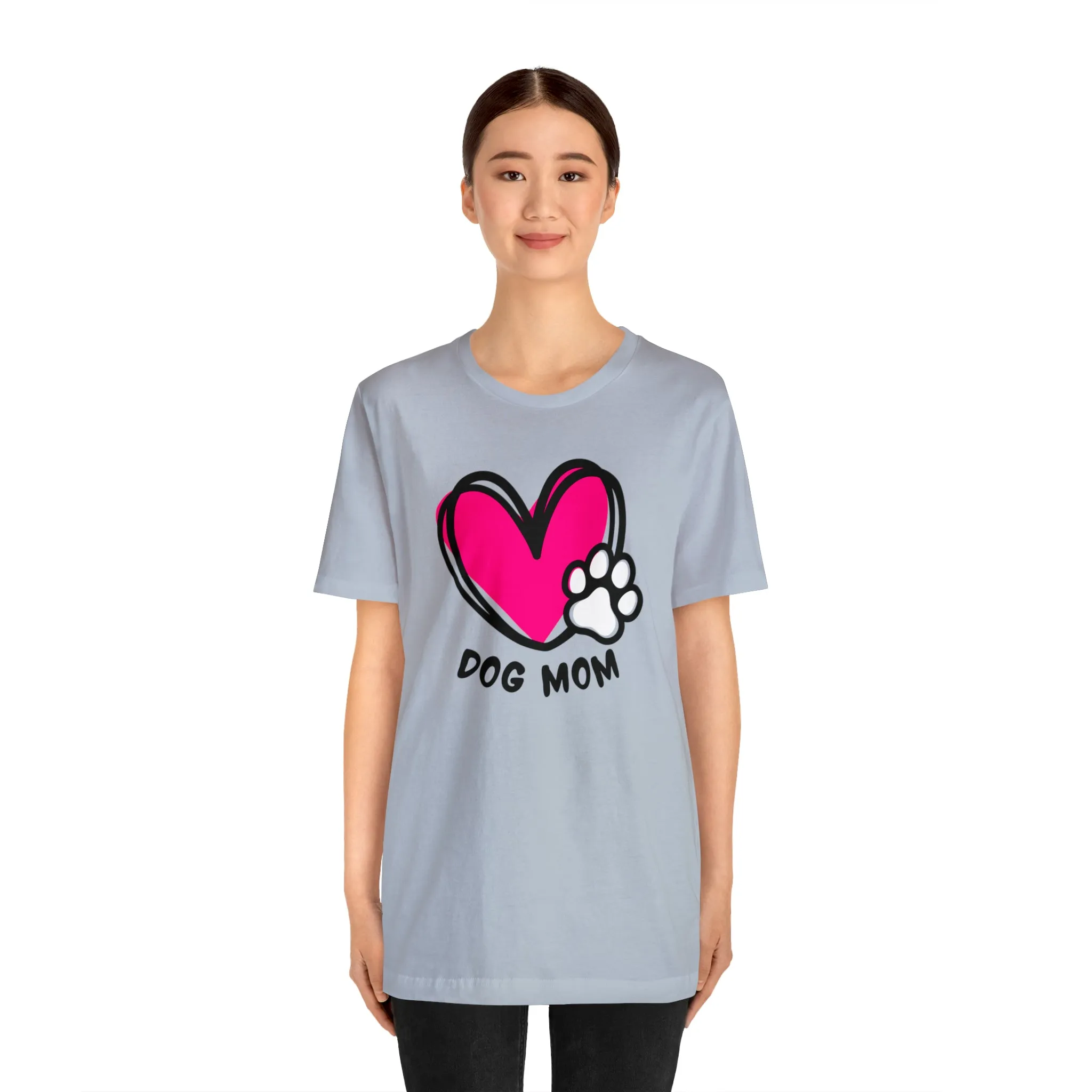 Heart Paw Dog Mom T-Shirt | I Love my Dog Tee |  Bella Canvas 3001 Unisex |  Dog Lovers Short Sleeve Tshirt