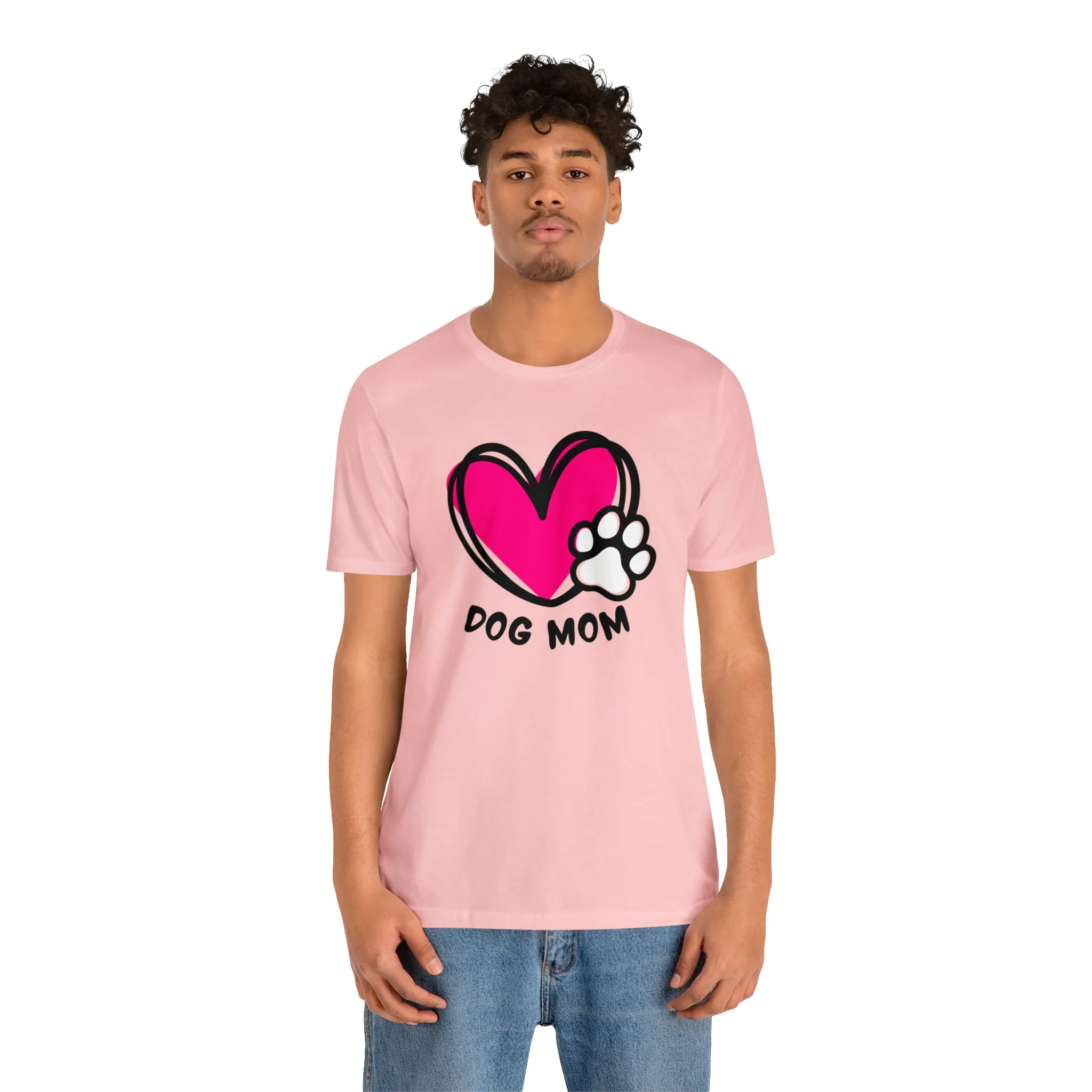 Heart Paw Dog Mom T-Shirt | I Love my Dog Tee |  Bella Canvas 3001 Unisex |  Dog Lovers Short Sleeve Tshirt