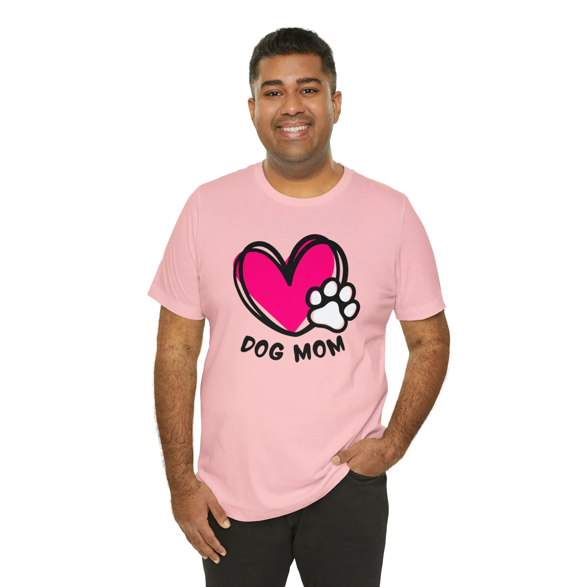 Heart Paw Dog Mom T-Shirt | I Love my Dog Tee |  Bella Canvas 3001 Unisex |  Dog Lovers Short Sleeve Tshirt