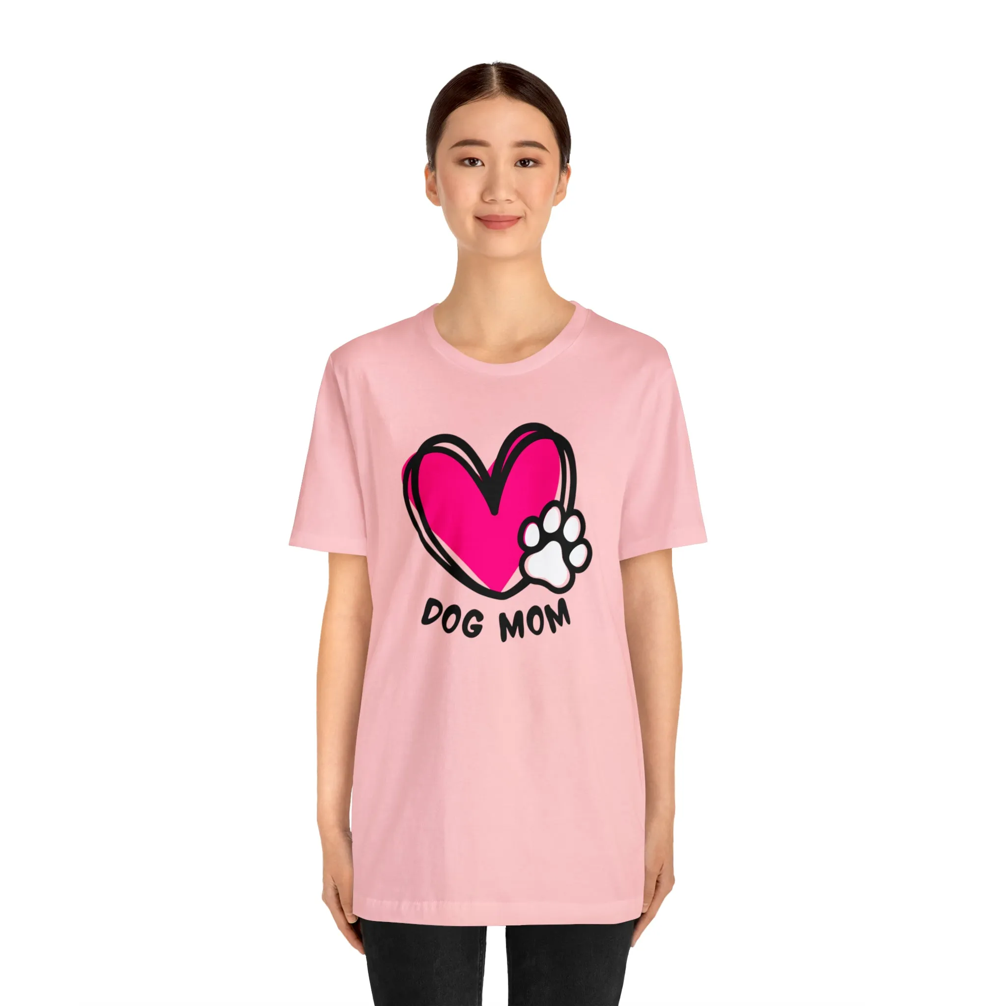 Heart Paw Dog Mom T-Shirt | I Love my Dog Tee |  Bella Canvas 3001 Unisex |  Dog Lovers Short Sleeve Tshirt