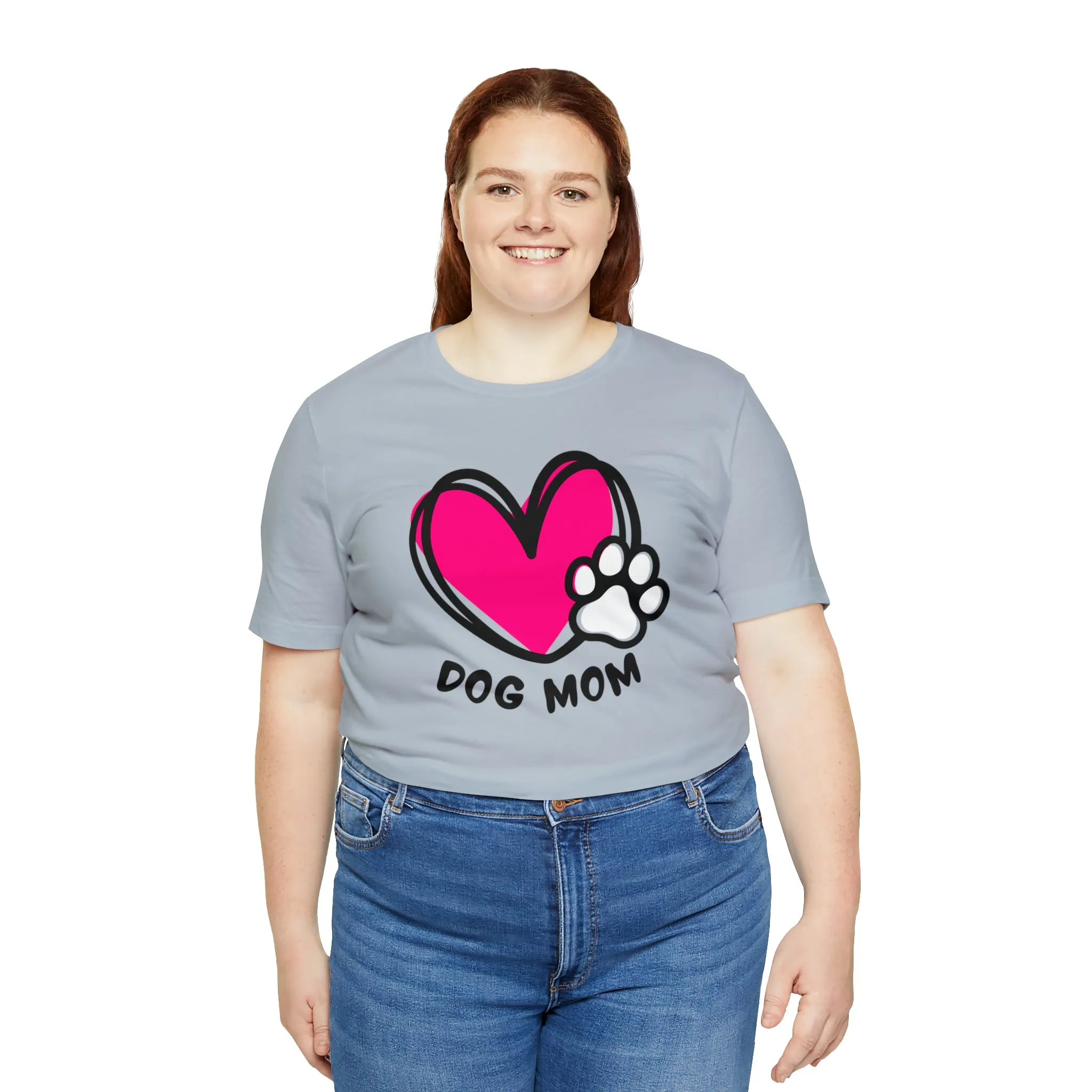 Heart Paw Dog Mom T-Shirt | I Love my Dog Tee |  Bella Canvas 3001 Unisex |  Dog Lovers Short Sleeve Tshirt