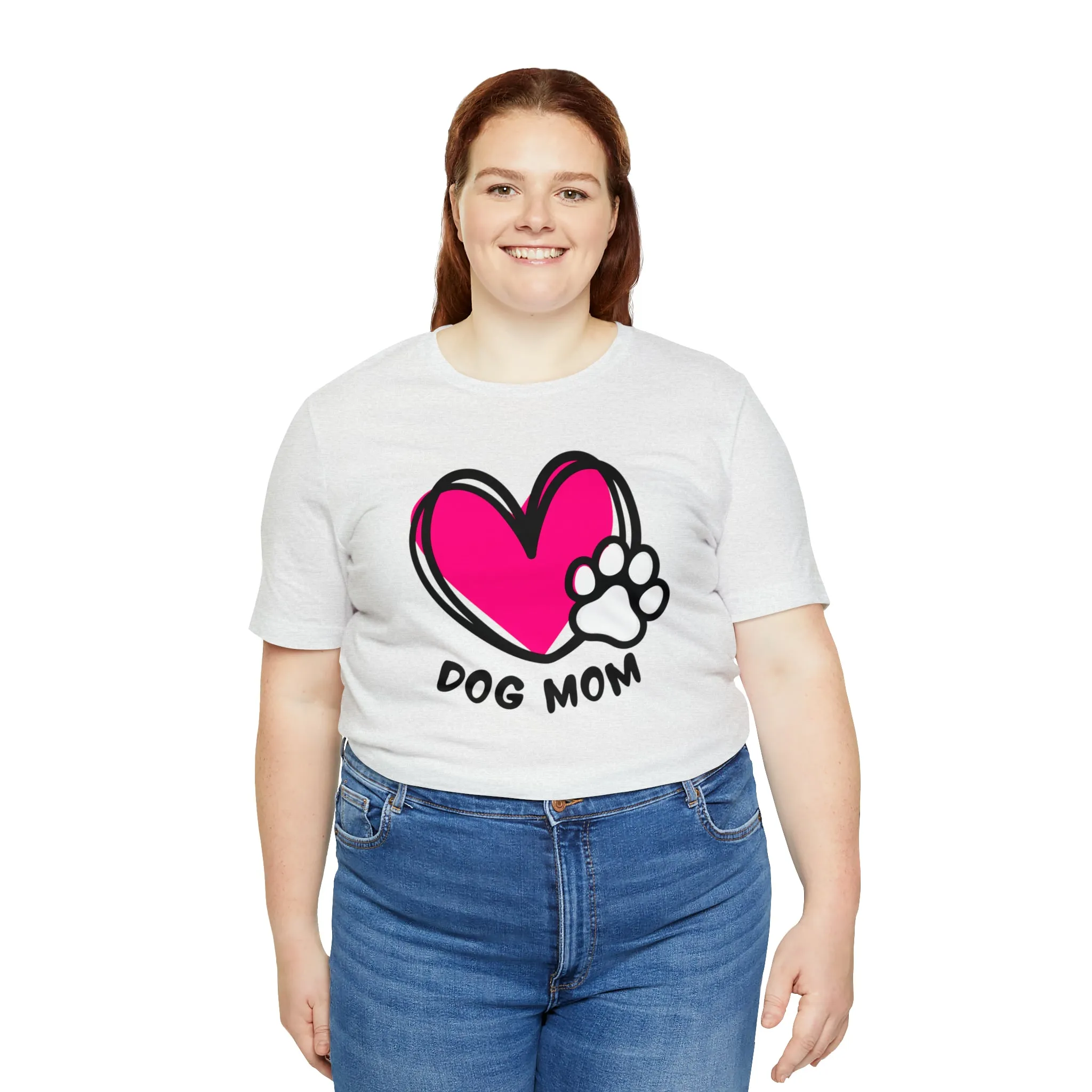 Heart Paw Dog Mom T-Shirt | I Love my Dog Tee |  Bella Canvas 3001 Unisex |  Dog Lovers Short Sleeve Tshirt