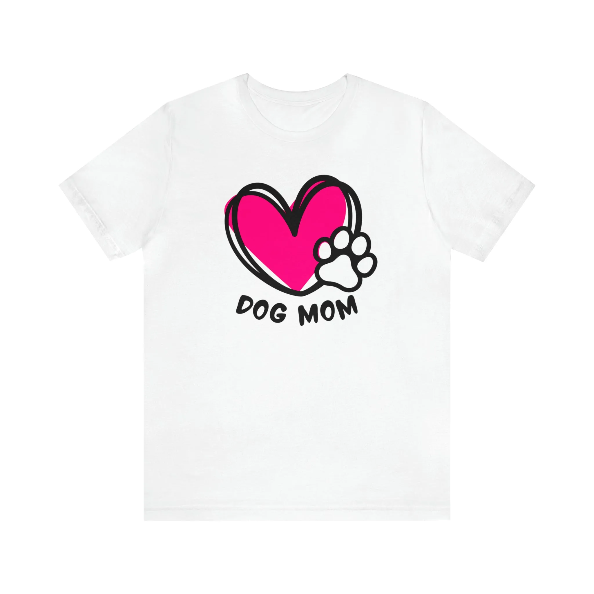 Heart Paw Dog Mom T-Shirt | I Love my Dog Tee |  Bella Canvas 3001 Unisex |  Dog Lovers Short Sleeve Tshirt