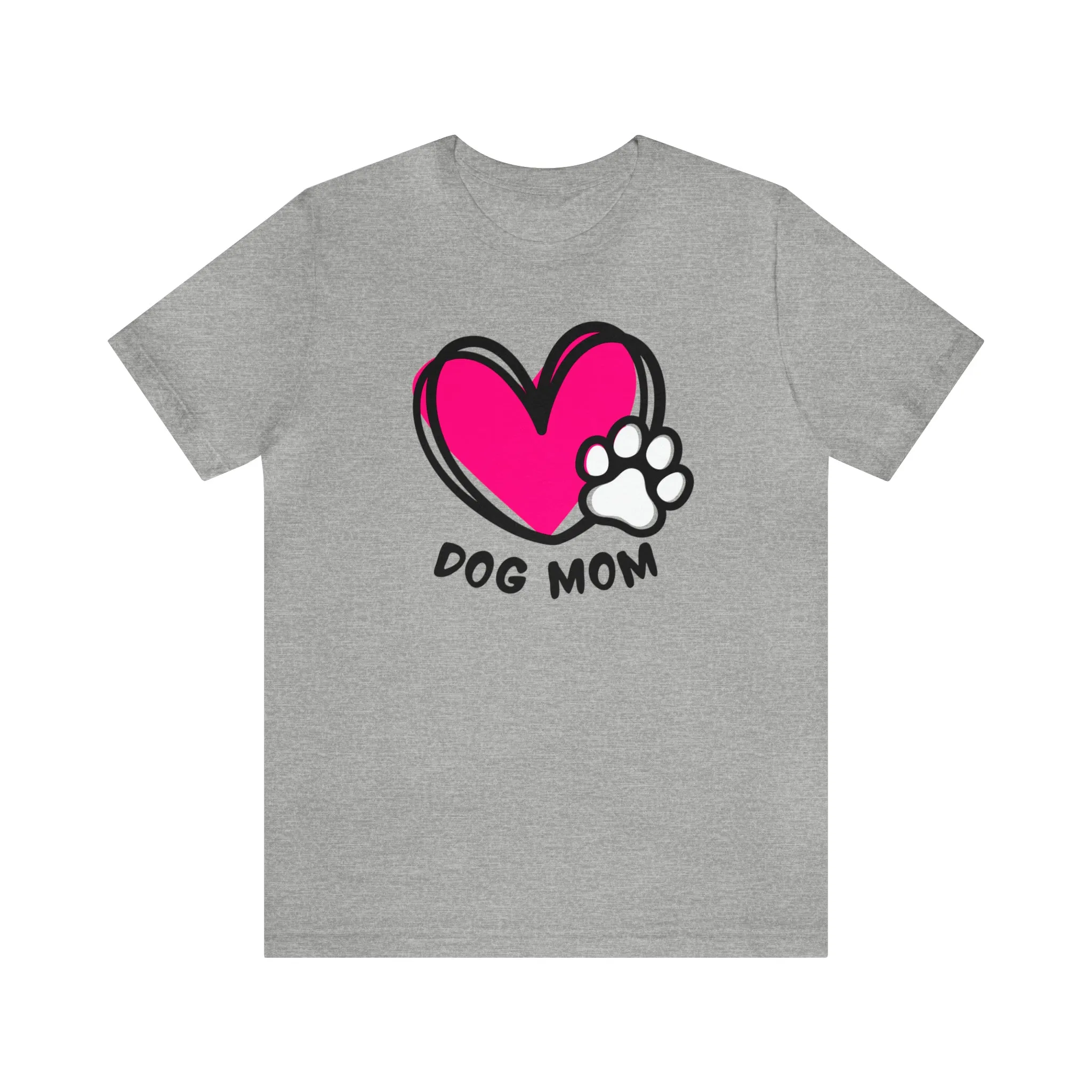 Heart Paw Dog Mom T-Shirt | I Love my Dog Tee |  Bella Canvas 3001 Unisex |  Dog Lovers Short Sleeve Tshirt