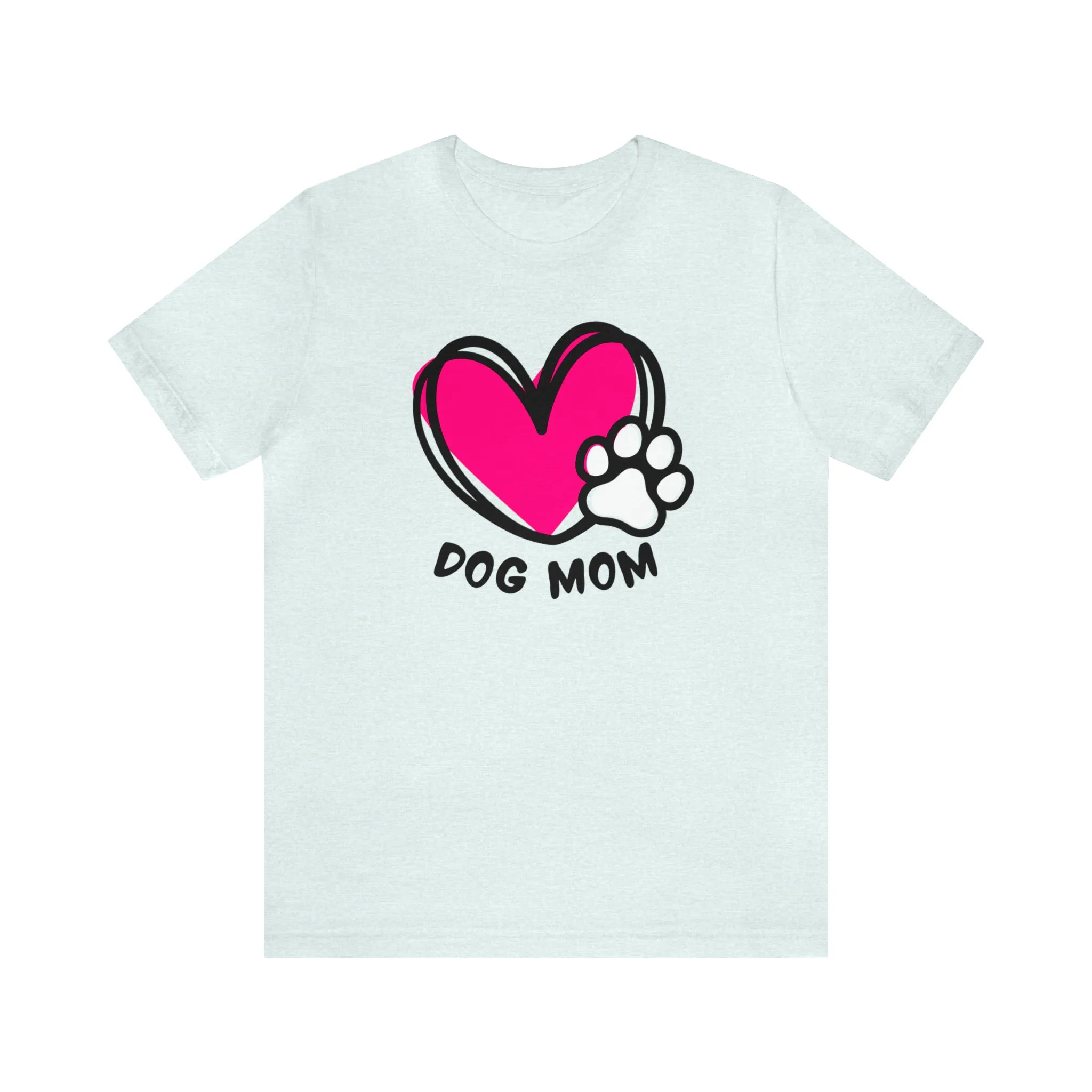 Heart Paw Dog Mom T-Shirt | I Love my Dog Tee |  Bella Canvas 3001 Unisex |  Dog Lovers Short Sleeve Tshirt