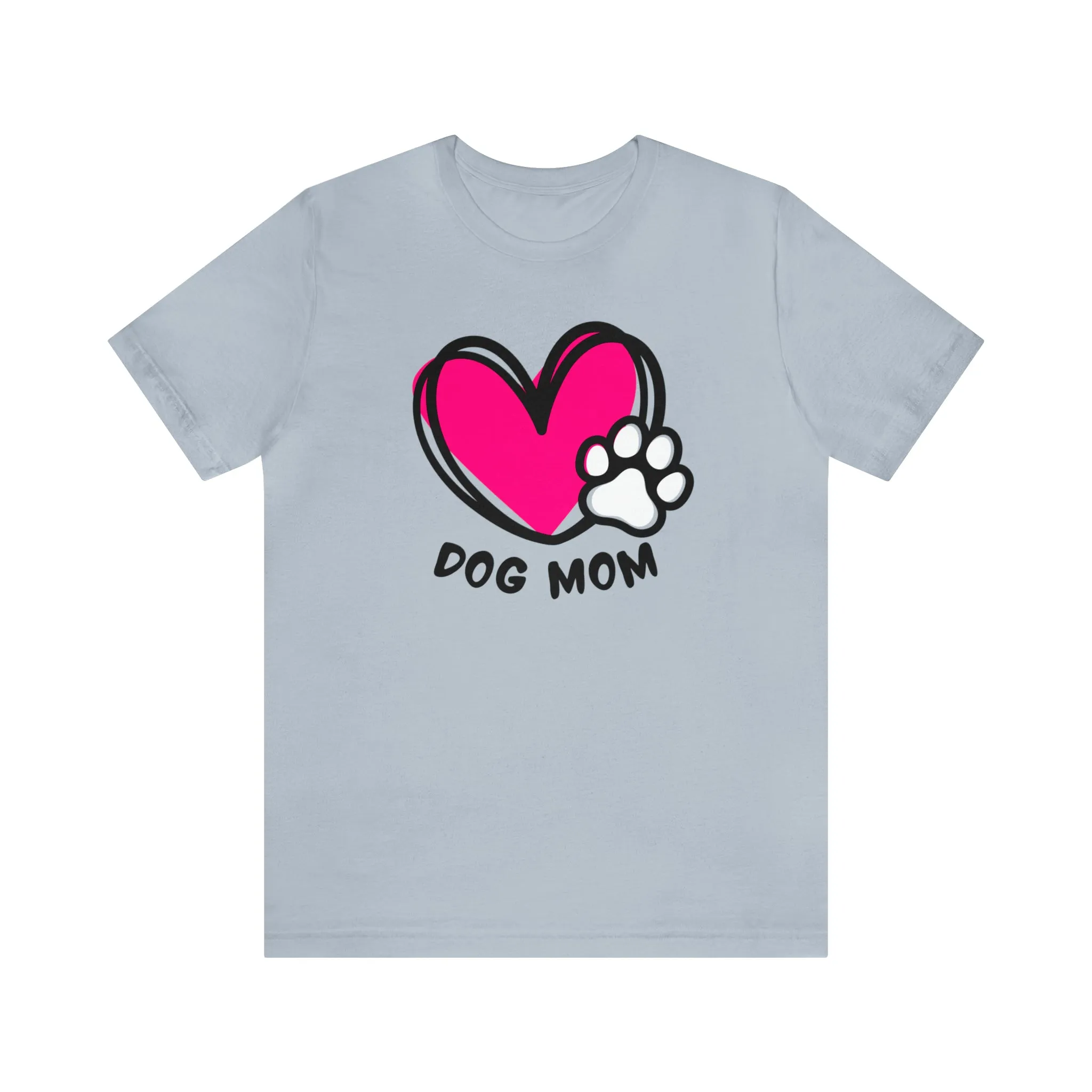 Heart Paw Dog Mom T-Shirt | I Love my Dog Tee |  Bella Canvas 3001 Unisex |  Dog Lovers Short Sleeve Tshirt