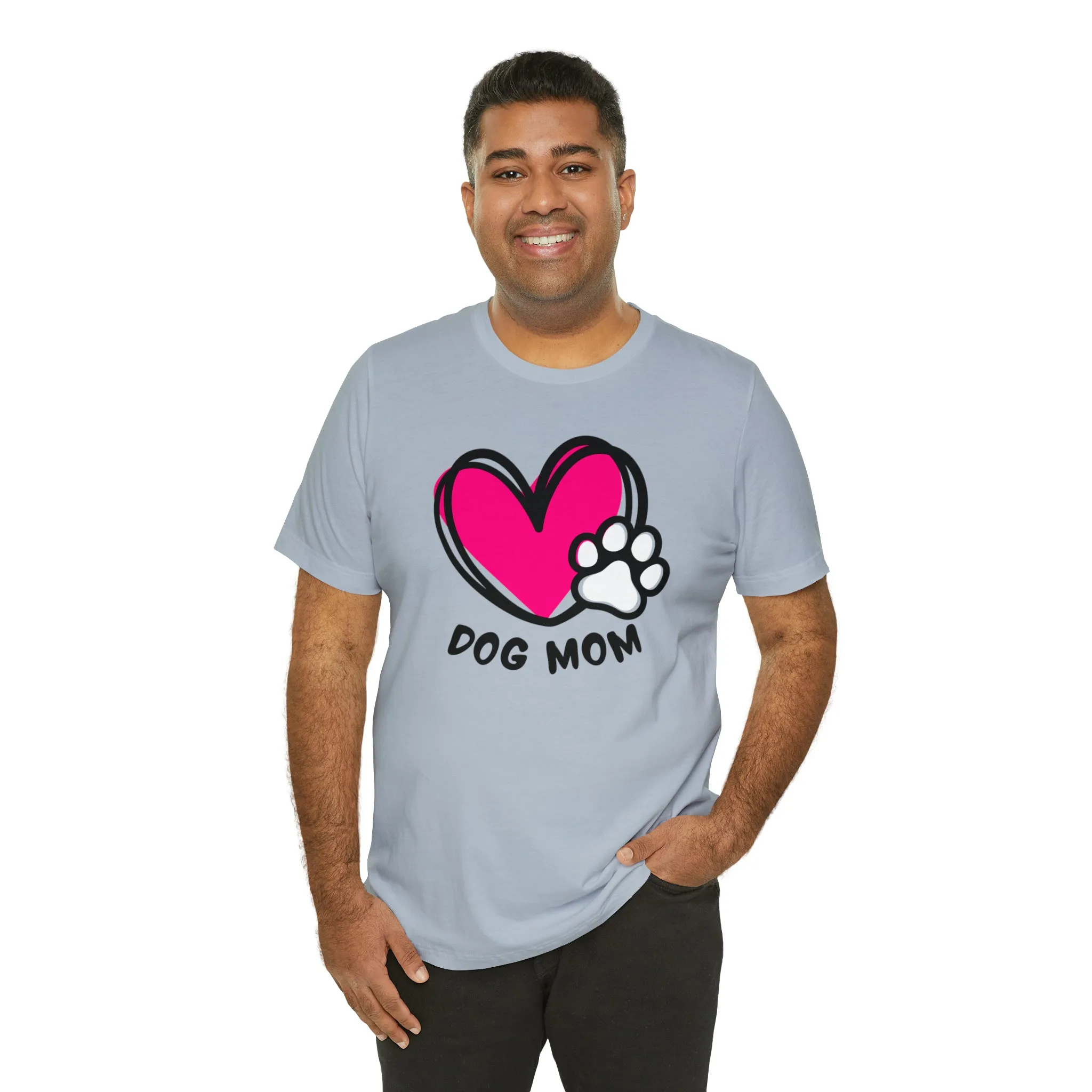 Heart Paw Dog Mom T-Shirt | I Love my Dog Tee |  Bella Canvas 3001 Unisex |  Dog Lovers Short Sleeve Tshirt