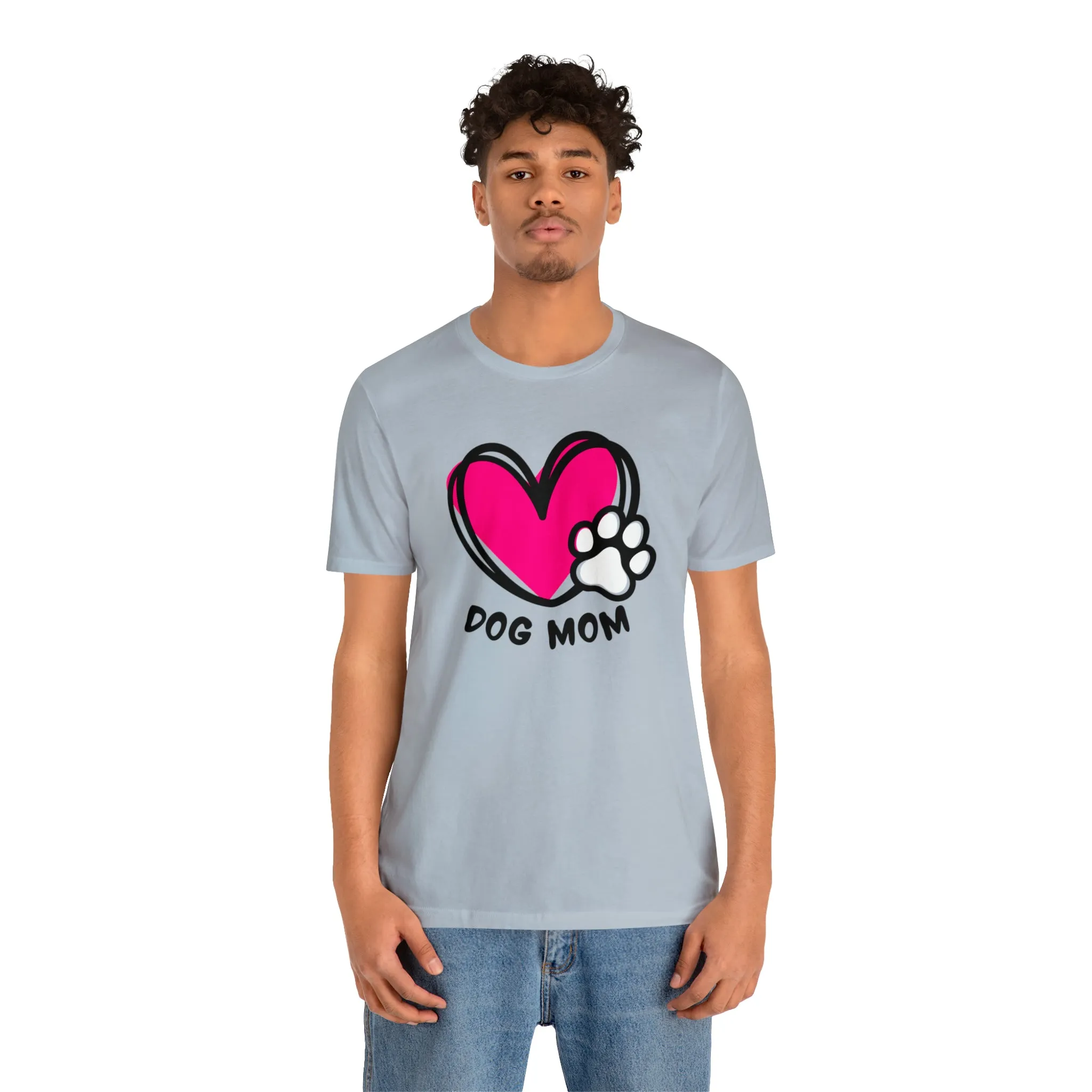 Heart Paw Dog Mom T-Shirt | I Love my Dog Tee |  Bella Canvas 3001 Unisex |  Dog Lovers Short Sleeve Tshirt