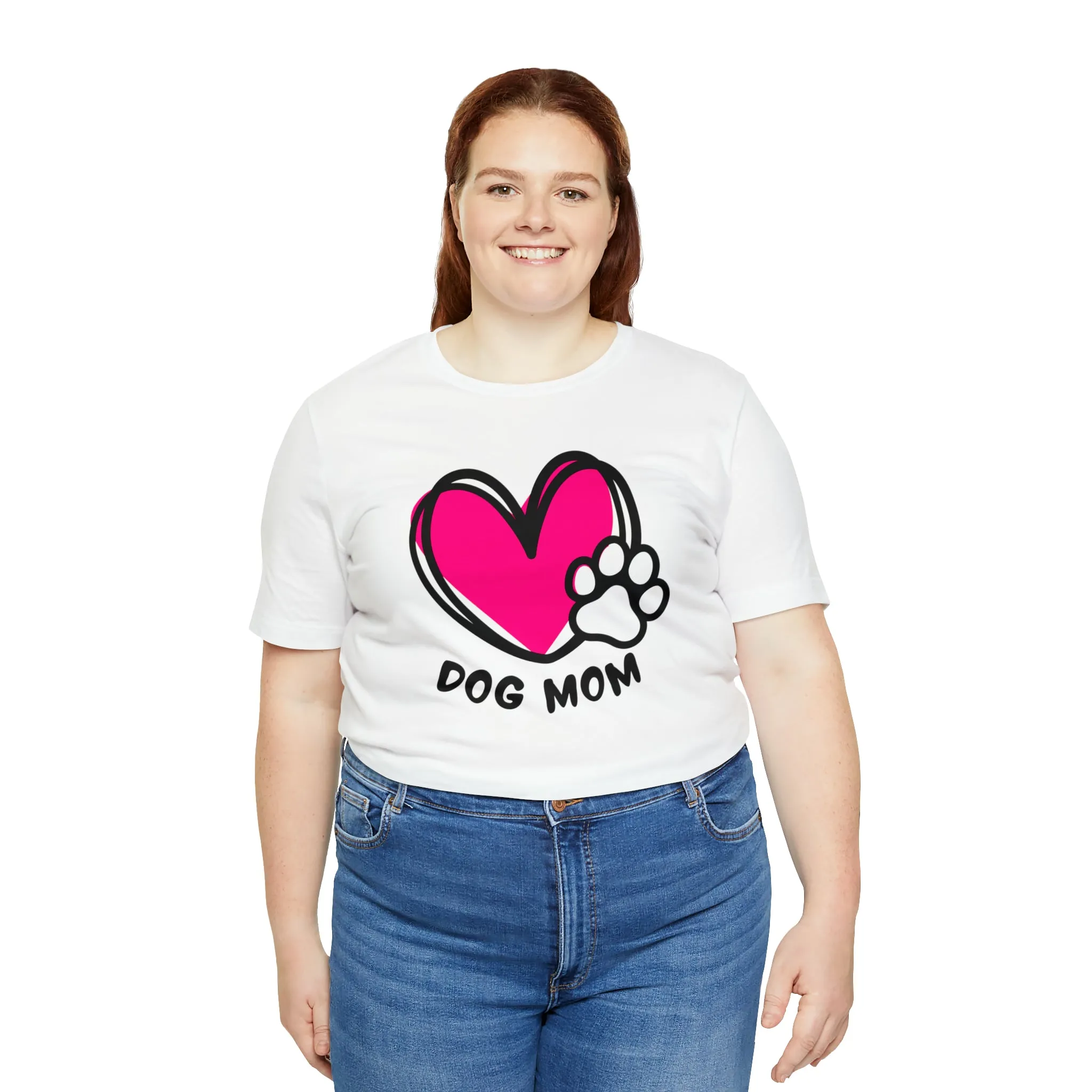 Heart Paw Dog Mom T-Shirt | I Love my Dog Tee |  Bella Canvas 3001 Unisex |  Dog Lovers Short Sleeve Tshirt