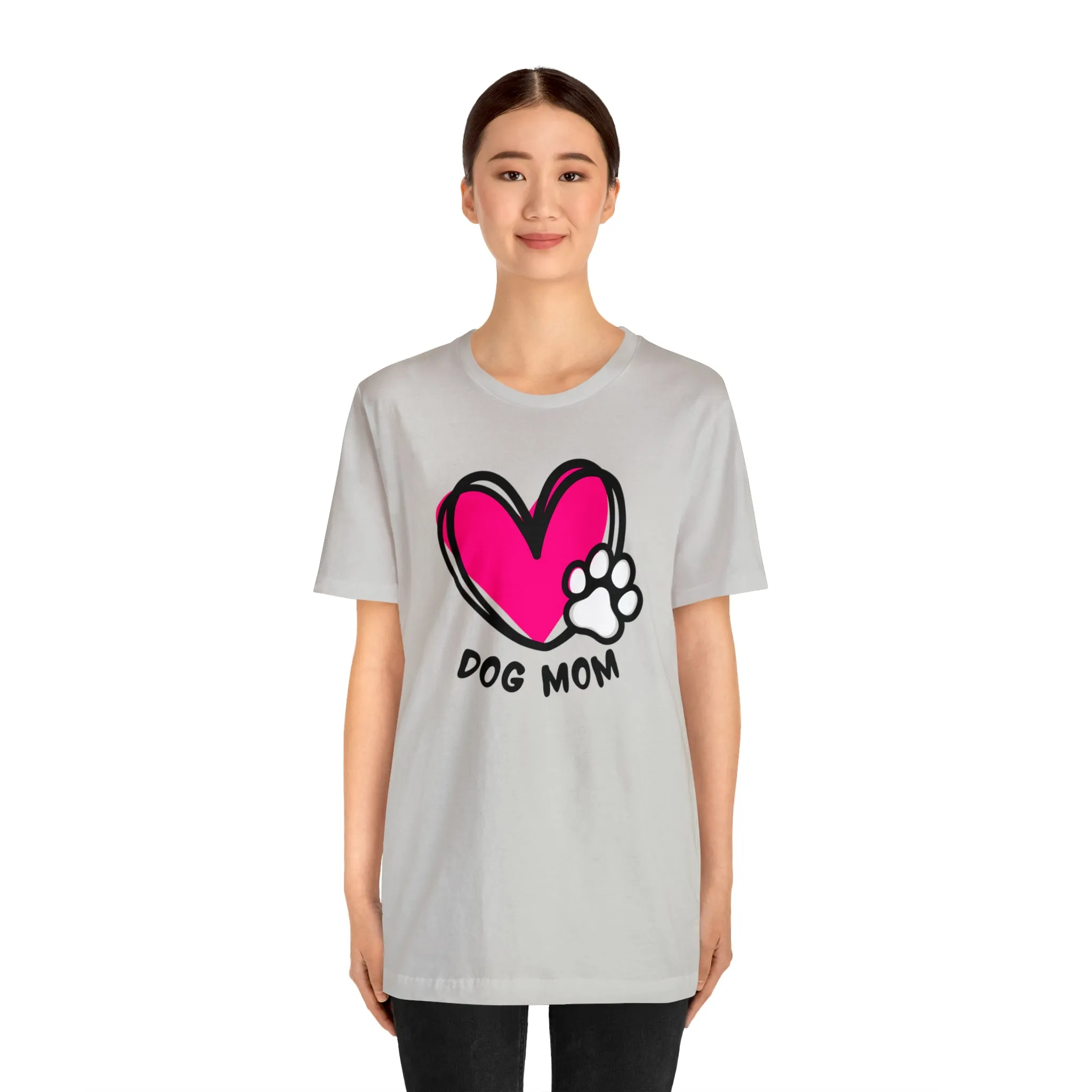 Heart Paw Dog Mom T-Shirt | I Love my Dog Tee |  Bella Canvas 3001 Unisex |  Dog Lovers Short Sleeve Tshirt