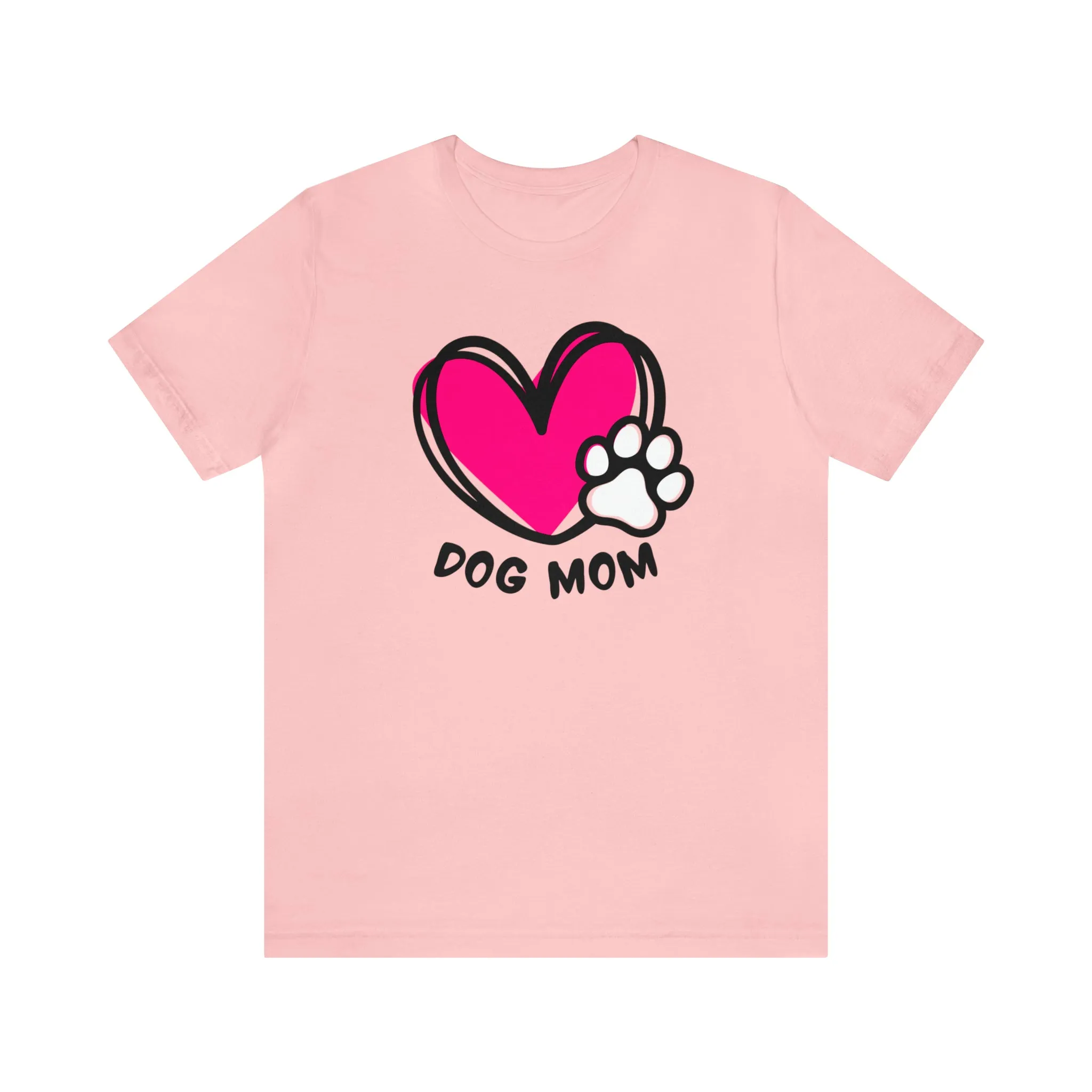 Heart Paw Dog Mom T-Shirt | I Love my Dog Tee |  Bella Canvas 3001 Unisex |  Dog Lovers Short Sleeve Tshirt