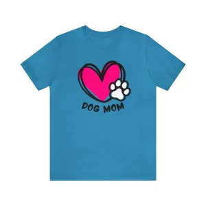 Heart Paw Dog Mom T-Shirt | I Love my Dog Tee |  Bella Canvas 3001 Unisex |  Dog Lovers Short Sleeve Tshirt