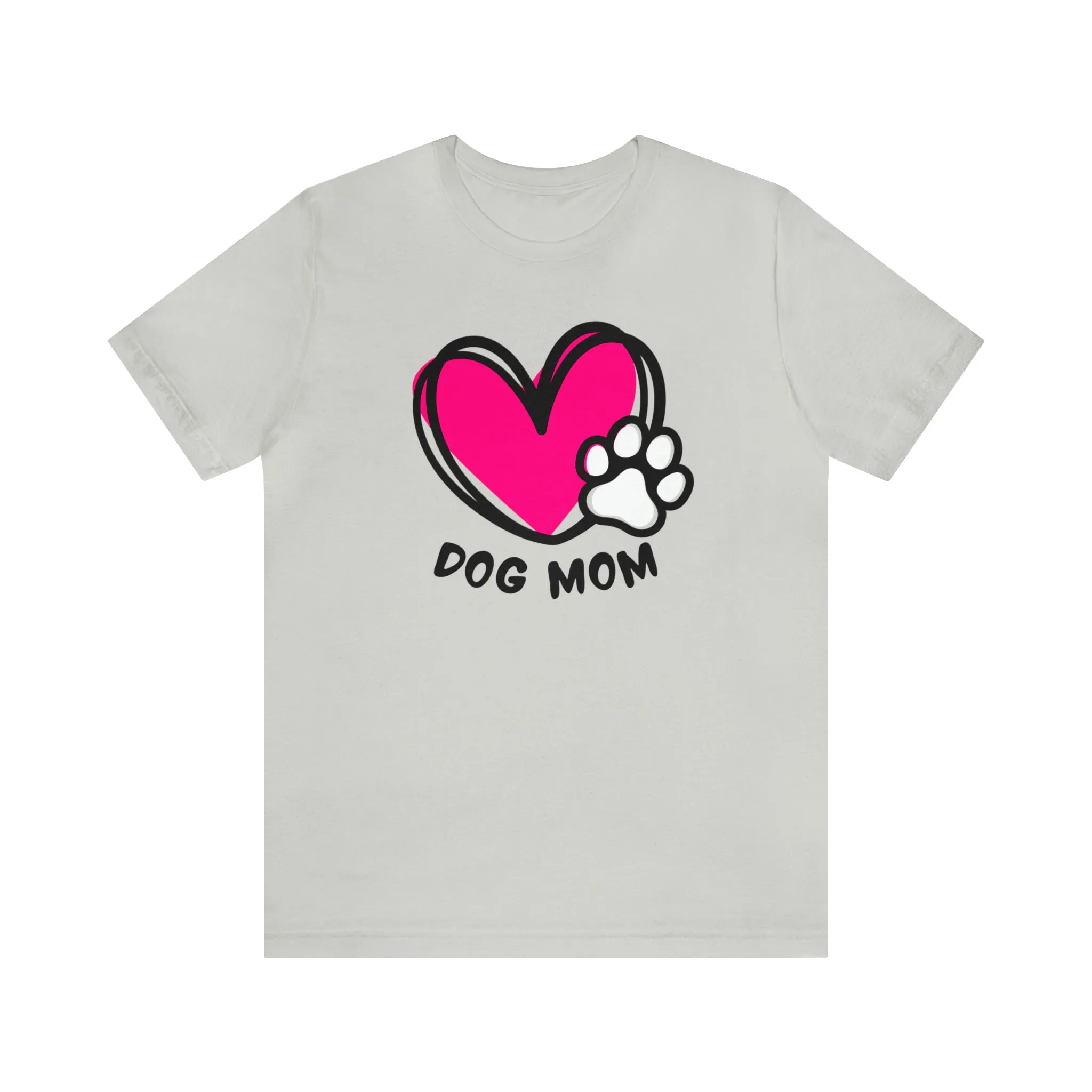 Heart Paw Dog Mom T-Shirt | I Love my Dog Tee |  Bella Canvas 3001 Unisex |  Dog Lovers Short Sleeve Tshirt