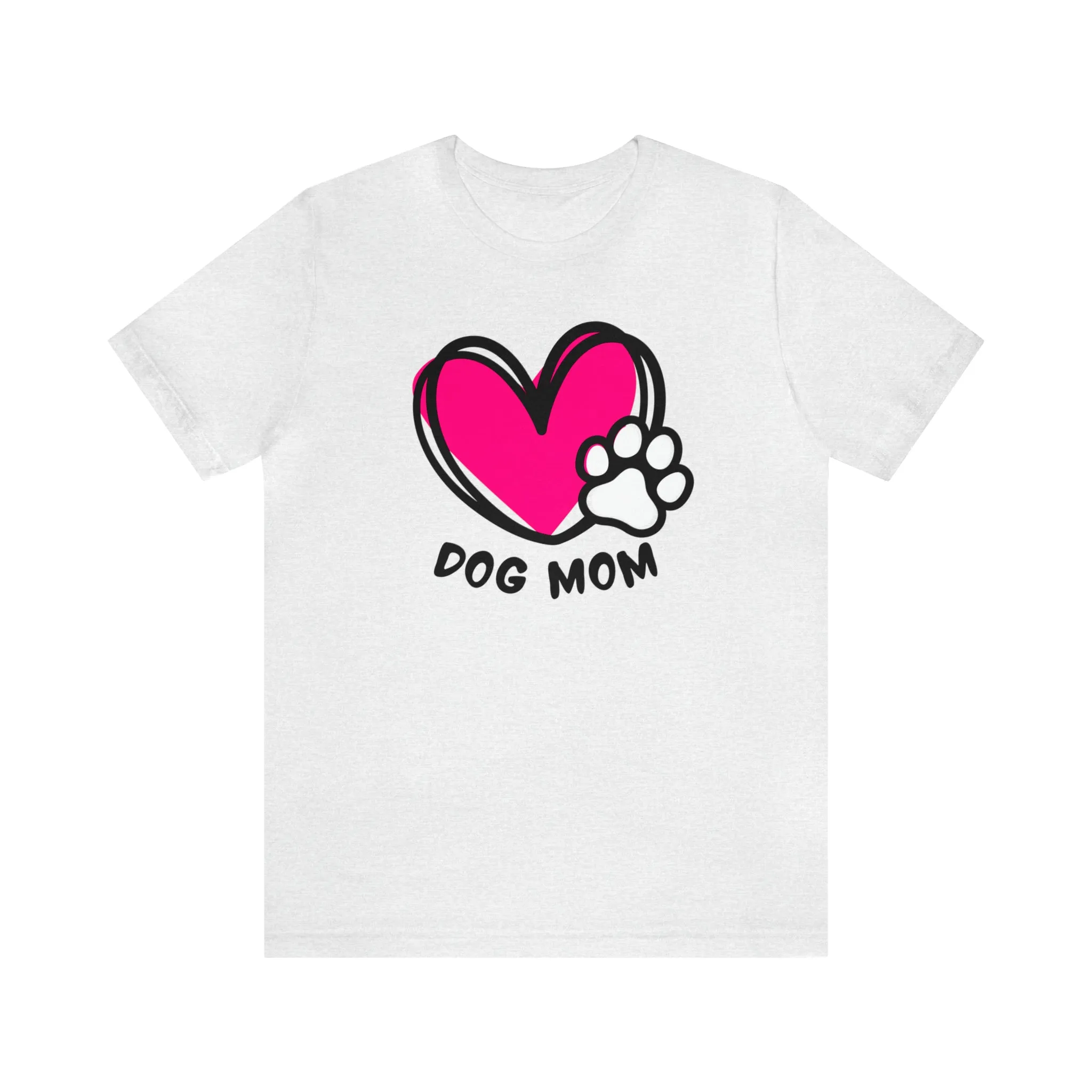 Heart Paw Dog Mom T-Shirt | I Love my Dog Tee |  Bella Canvas 3001 Unisex |  Dog Lovers Short Sleeve Tshirt