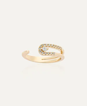 Helen Clip Open CZ Ring