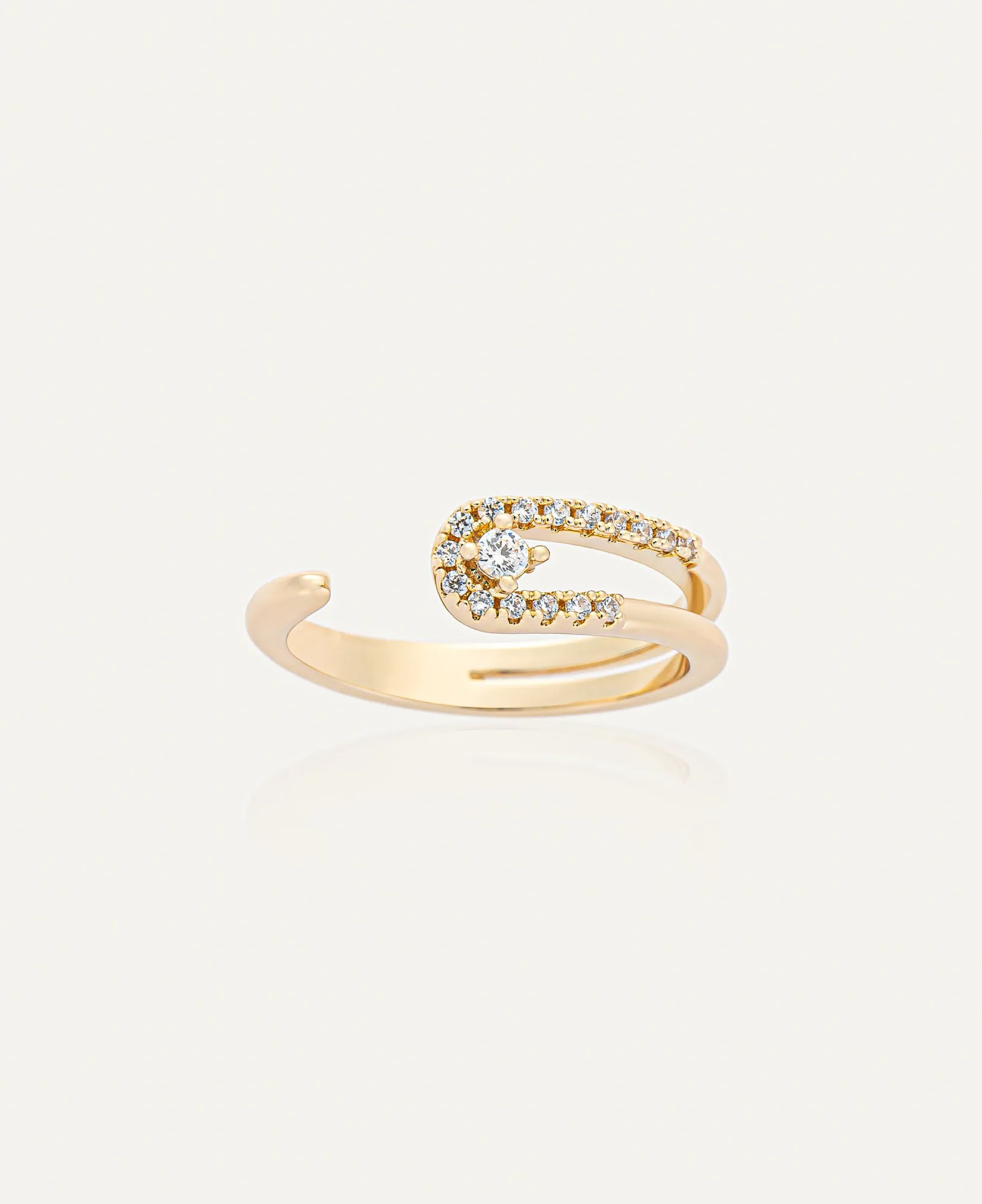 Helen Clip Open CZ Ring