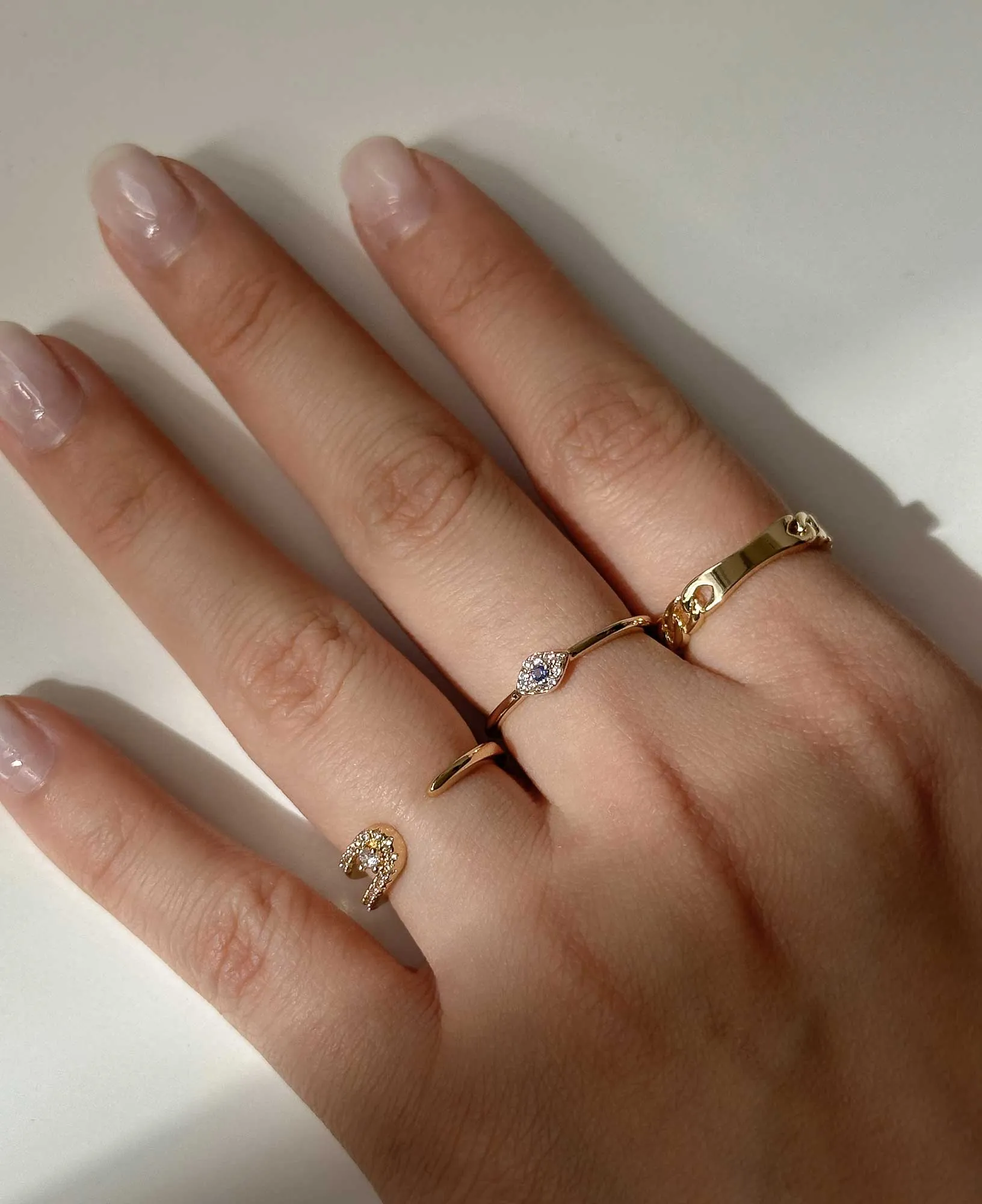 Helen Clip Open CZ Ring