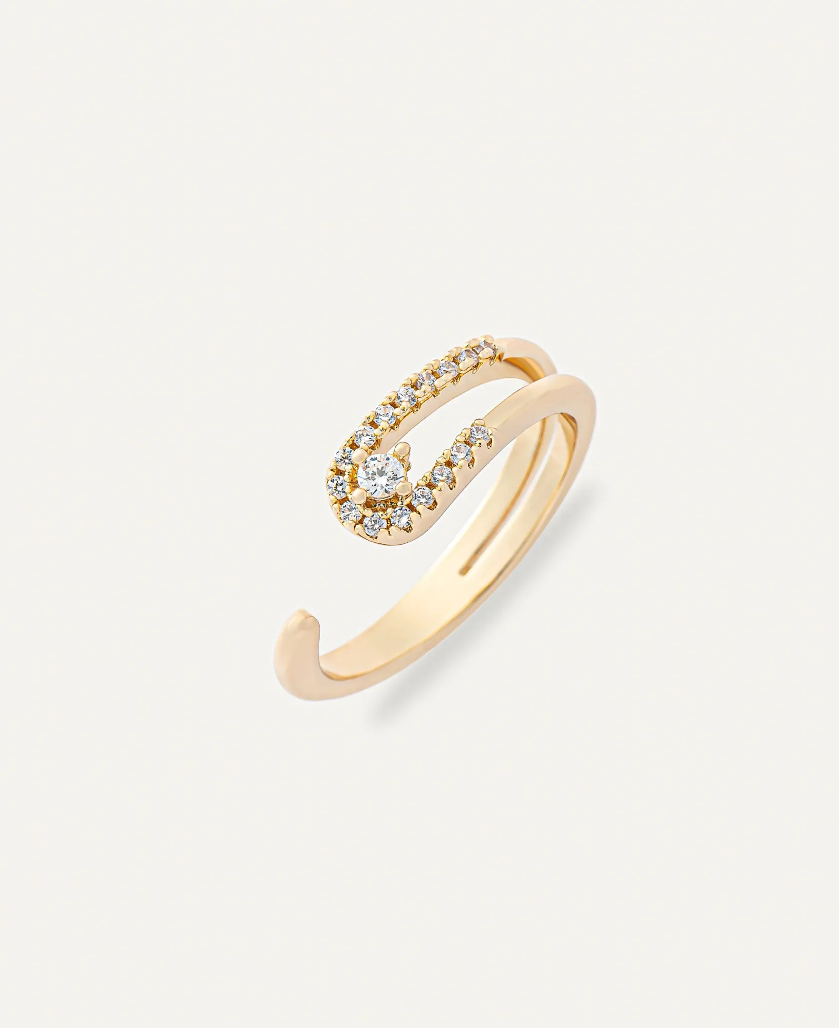 Helen Clip Open CZ Ring
