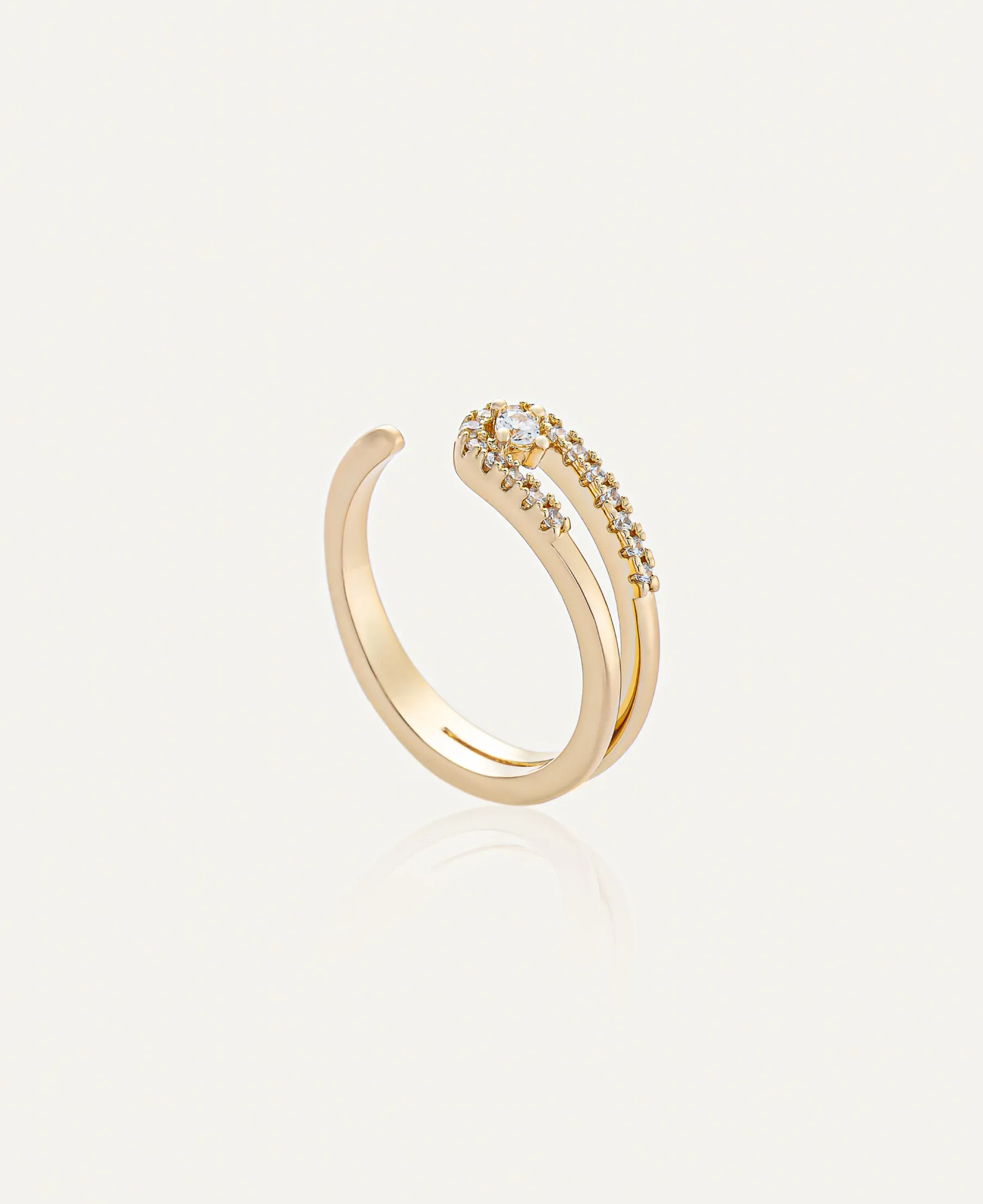 Helen Clip Open CZ Ring