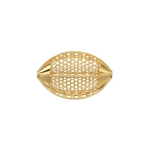 Honeycomb Hexagon Solid Gold 14k 18K solid Gold Spacer Bead Jewelry Making Supply available in 25.50mm