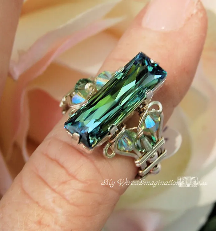 How to Make a Crystal Ring, DIY Wire Wrap Ring Pattern, Marcella Ring