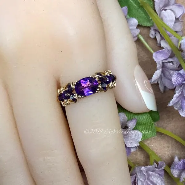 How to Make a Crystal Ring, DIY Wire Wrap Ring Pattern, Marcella Ring