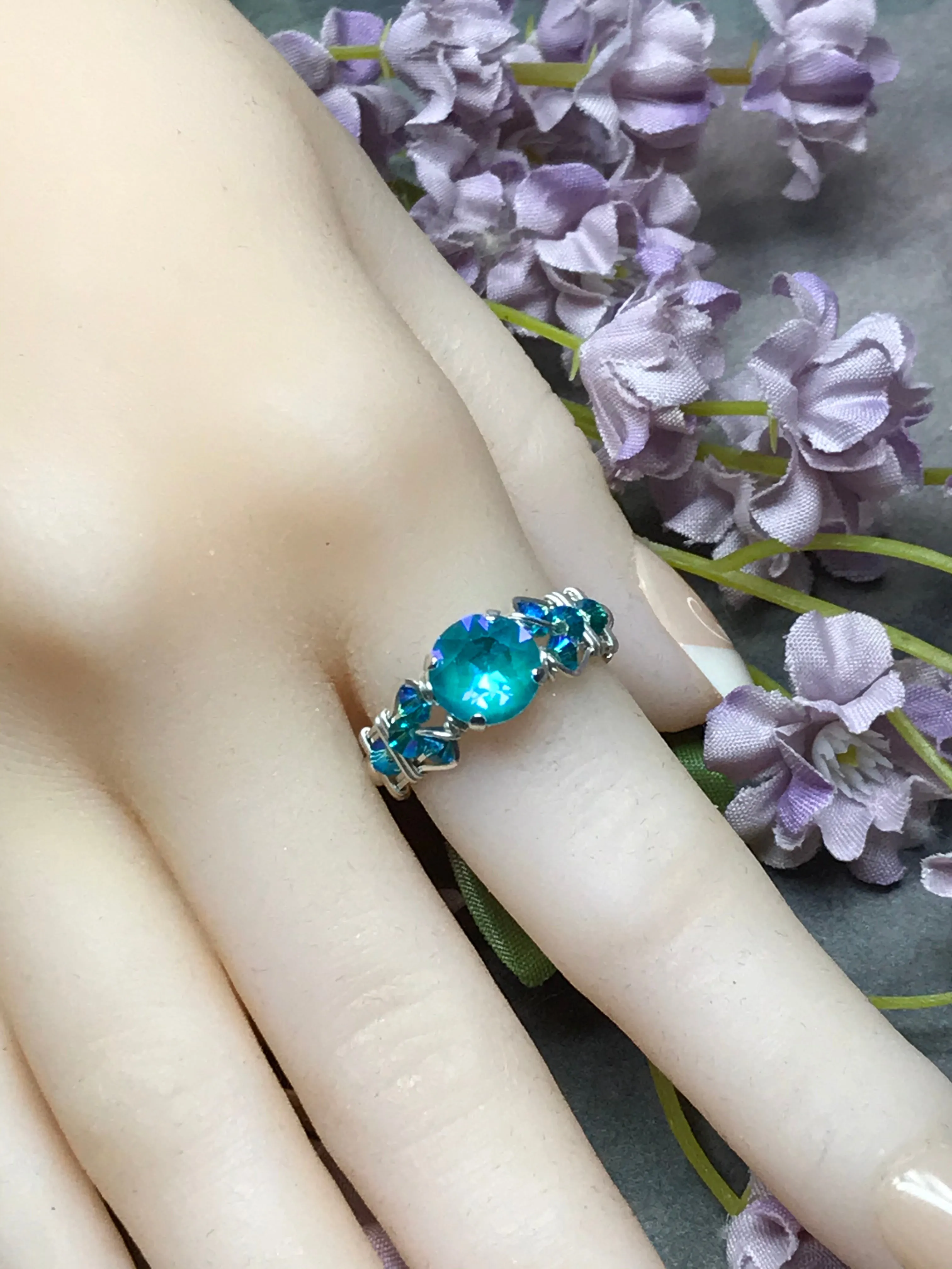 How to Make a Crystal Ring, DIY Wire Wrap Ring Pattern, Marcella Ring