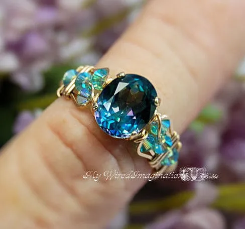 How to Make a Crystal Ring, DIY Wire Wrap Ring Pattern, Marcella Ring