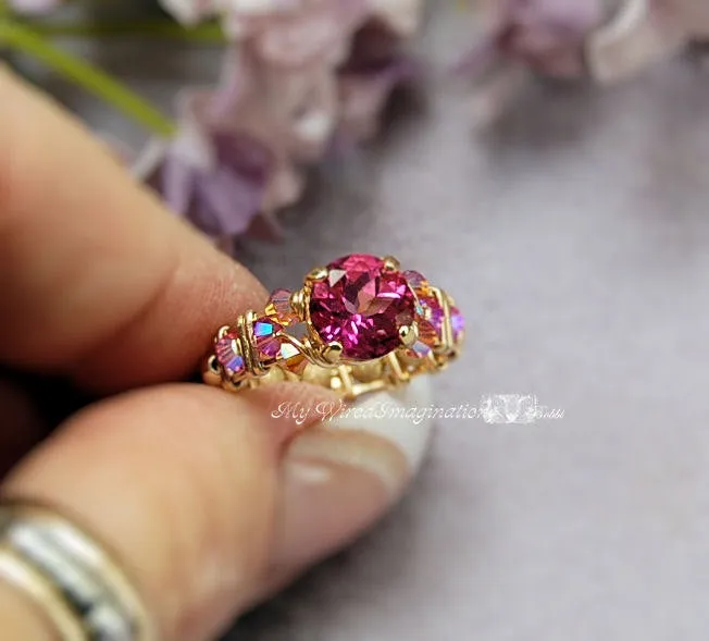 How to Make a Crystal Ring, DIY Wire Wrap Ring Pattern, Marcella Ring