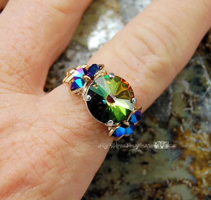 How to Make a Crystal Ring, DIY Wire Wrap Ring Pattern, Marcella Ring