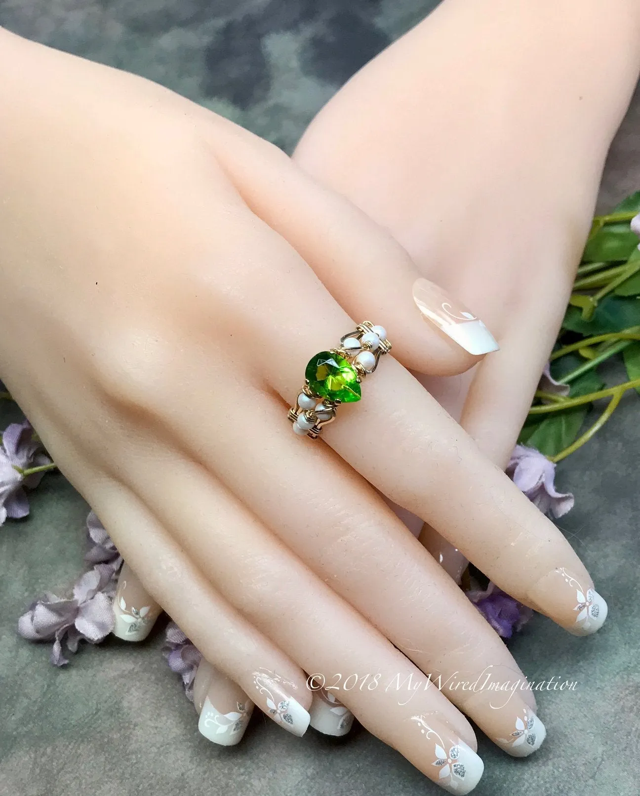 How to Make a Crystal Ring, DIY Wire Wrap Ring Pattern, Marcella Ring