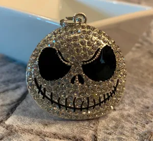 Jack Skellington Inspired Rhinestone Pendant