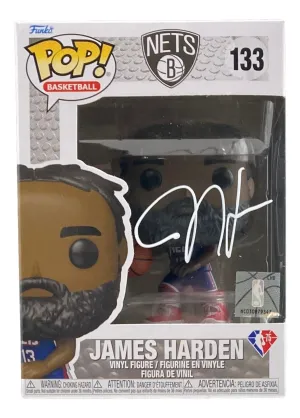 James Harden Signed Brooklyn Nets Funko Pop #133 BAS ITP