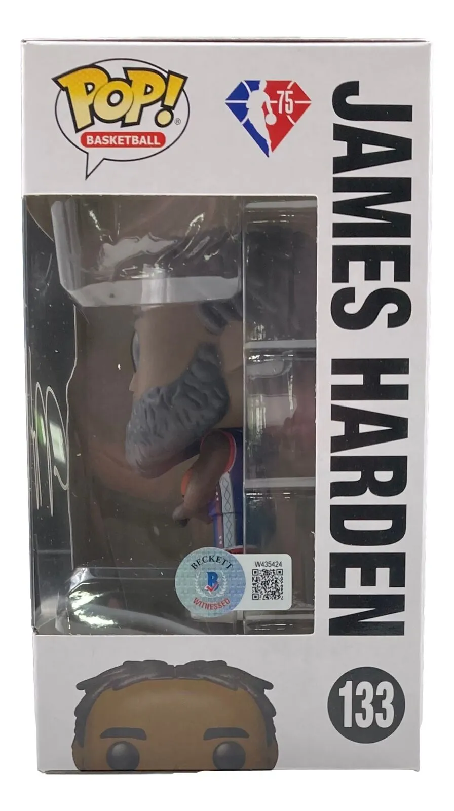 James Harden Signed Brooklyn Nets Funko Pop #133 BAS ITP
