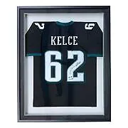 Jason Kelce Philadelphia Signed Framed Black Football Jersey SB LII Champs PSA
