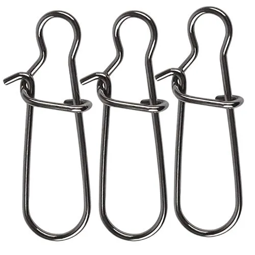 JL Sport Easy Catch 100 Count Pack Duo Lock Snaps Size 0#-8# Black Nice Snap Swivel Slid Rings Stainless Steel USA Fishing Tackle Kit - Test: 26LB-220LB (0#-26LB- 100PCS) (1#-40LB-100PCS)