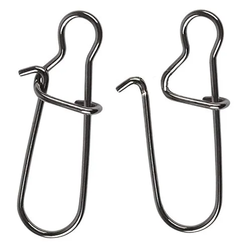 JL Sport Easy Catch 100 Count Pack Duo Lock Snaps Size 0#-8# Black Nice Snap Swivel Slid Rings Stainless Steel USA Fishing Tackle Kit - Test: 26LB-220LB (0#-26LB- 100PCS) (8#-220LB-100PCS)