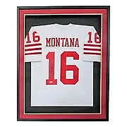 Joe Montana San Francisco Signed Framed White Football Jersey JSA
