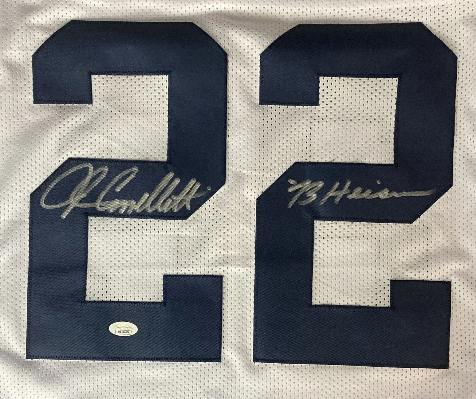 John Cappelletti Signed Custom White College Football Jersey 73 Heisman JSA ITP