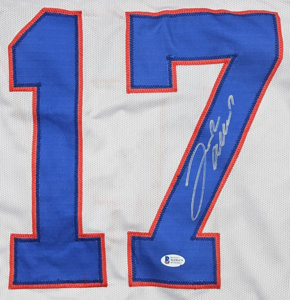 Josh Allen Signed Custom White Pro Style Football Jersey BAS ITP WF85478