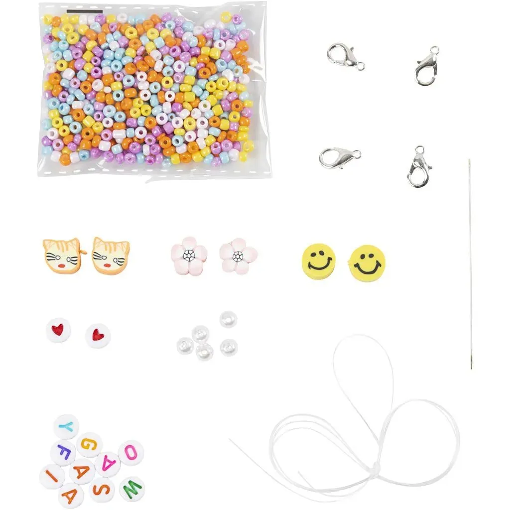 Kid's Charms Mini Craft Kit Jewellery - All Materials & Instructions Included